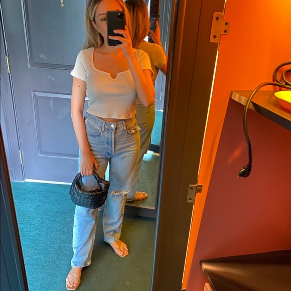 Cropped shirt sleeve T shirt - Picture 2 of 12